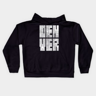 Denver, Colorado, USA City Map Typography - Light Kids Hoodie